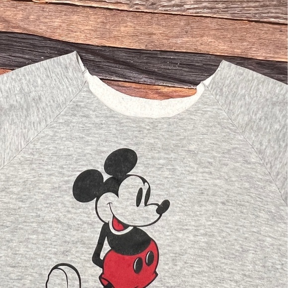 Vintage Mickey Mouse Cartoon Comic Disney World Gray Sweatshirt Womens - Picture 2 of 4
